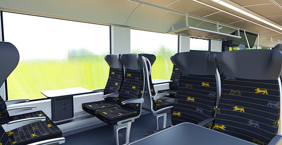 Innenansicht des Coradia Lint 54 für das Netz 12 (Bilderquelle: Alstom Transport Deutschland GmbH)