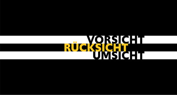 Logo der Kampagne Vorsicht.Rücksicht.Umsicht