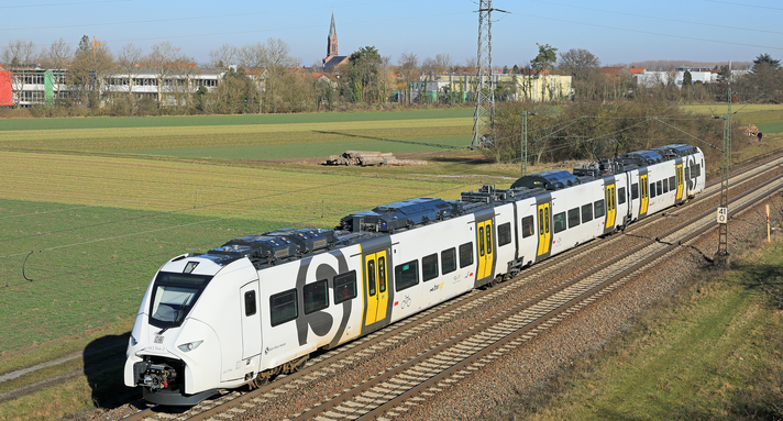 Netz 6b S-Bahn Rhein-Neckar Los 2 Ein Triebwagen der Baureihe 463 der S-Bahn Rhein-Neckar als S9 bei Graben-Neudorf.