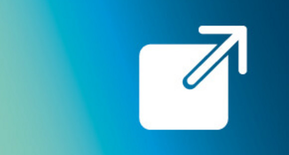Blauer Hintergrundverlauf mit Link-Symbol, Linkliste