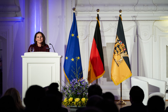 Europa Baerbock hält „Stuttgarter Rede zu Europa“ Bundesaußenministerin Annalena Baerbock bei ihrer Rede