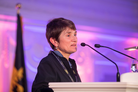Dialekte Tagung „Daheim schwätzen die Leut'“ Vortrag von Prof. Dr. Helen Christen, Universität Freiburg/Schweiz (Bild: Staatsministerium Baden-Württemberg)