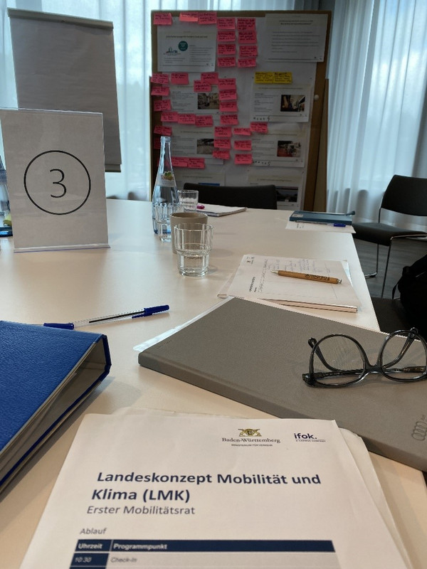 Arbeitsmaterialien der Kleingruppe zu „Ein Fünftel weniger Kfz-Verkehr in Stadt und Land”) in Tübingen