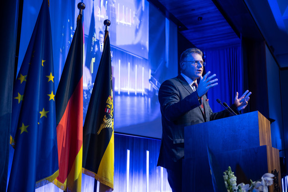 Europa Neujahrsempfang in der Landesvertretung in Brüssel Maroš Šefčovič, Vizepräsident der Europäischen Kommission, bei seiner Ansprache