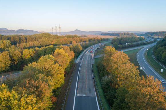 Strasse Fly-Over-Rampe Fly-Over-Rampe A81 Singen