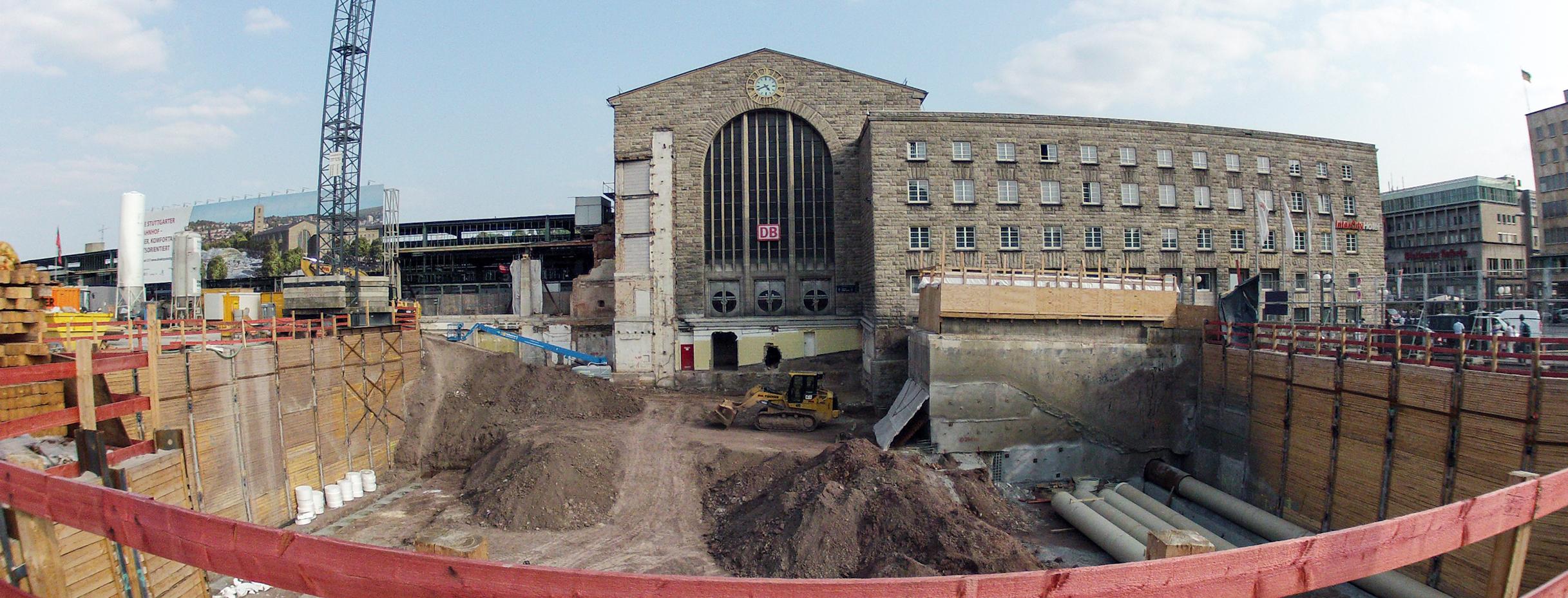 Bau des Technikgebäudes am Nordflügel des Stuttgarter Hauptbahnhofes (Bild: © Arnim Kilgus / Kommunikationsbüro S21)