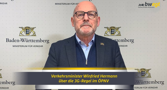 Verkehrsminister Winfried Hermann über die 3G-Regel im ÖPNV