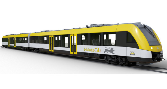 Außenansicht des Coradia Lint 54 für das Netz 12 (Bilderquelle: Alstom Transport Deutschland GmbH)