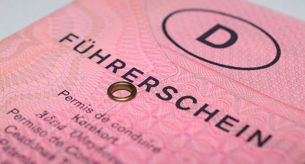 Rosa Papierführerschein aus Deutschland
