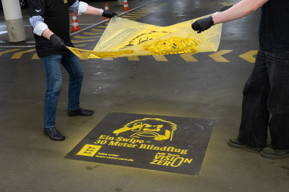 Auftragung des Sprühbildes
