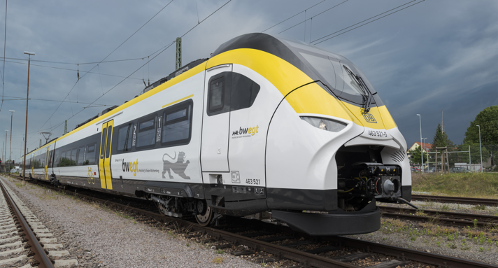 Mireo (Siemens) DB-Regio auf einem Gleis.