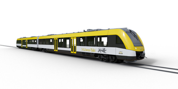 Außenansicht des Coradia Lint 54 für das Netz 12 (Bilderquelle: Alstom Transport Deutschland GmbH)