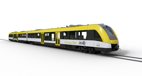 Außenansicht des Coradia Lint 54 für das Netz 12 (Bilderquelle: Alstom Transport Deutschland GmbH)