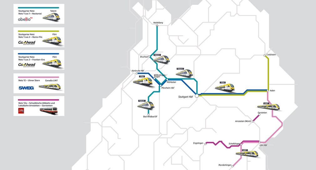 Die neuen Nahverkehrszüge (Grafik: © Verkehrsministerium Baden-Württemberg)