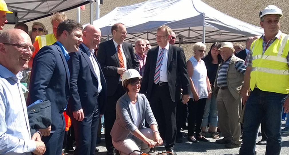 Strassenbau Tunnelanschlag für Nordumfahrung Darmsheim