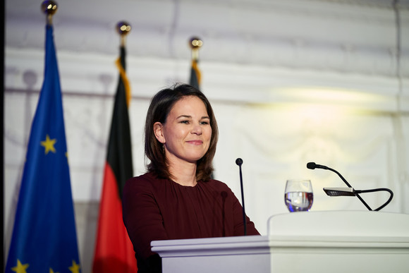 Europa Baerbock hält „Stuttgarter Rede zu Europa“ Bundesaußenministerin Annalena Baerbock bei ihrer Rede
