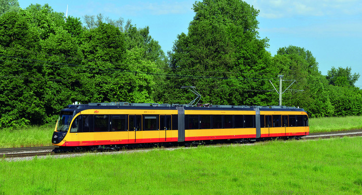 Netz 47 Stadtbahn Karlsruhe Stadtbahn der der AVG in Karlsruhe.