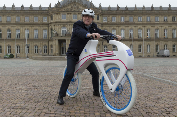 Minister Hermann auf einer Draisine (Bilderquelle: Frank Eppler)