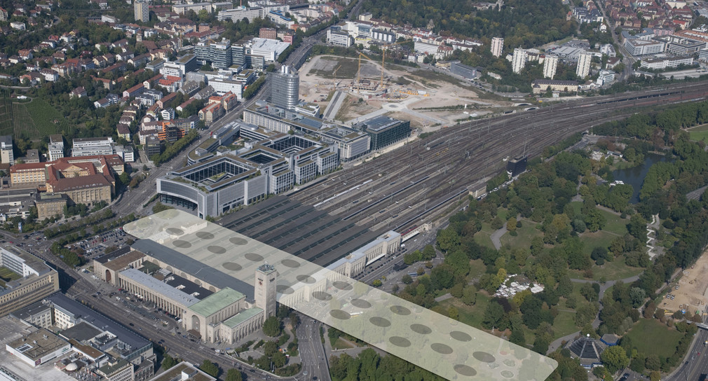 Lage des neuen Stuttgarter Haupbahnhofs (Bild: Manfred Storck / Kommunikationsbüro S21)