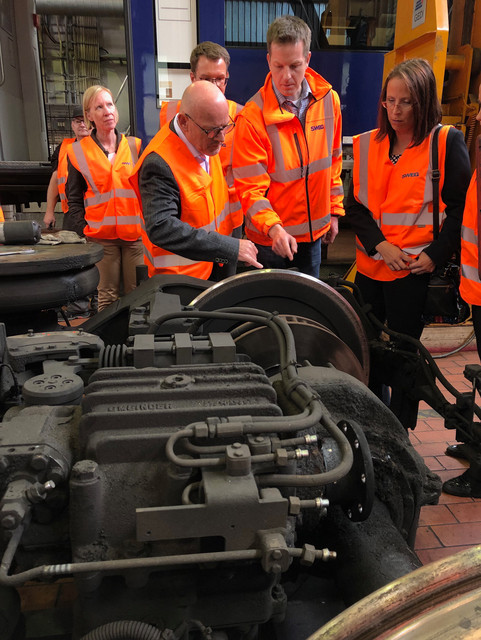 Sommertour 2019 Besuch in der SWEG Betriebswerkstatt Bilderquelle: VM