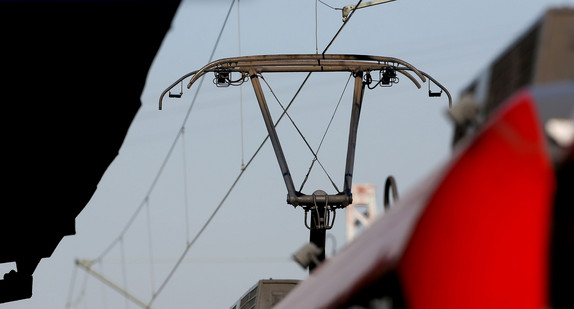 Stromabnehmer eines Zuges.