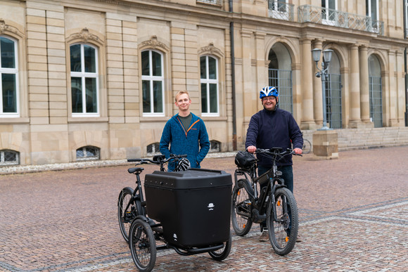 Elektromobilität Größte E-Lastenrad-Flotte 2018 in Stuttgart versammelt Größte E-Lastenrad-Flotte 2018 in Stuttgart versammelt. Bilderquelle: Ministerium für Verkehr BW, Daniel Mühlebach
