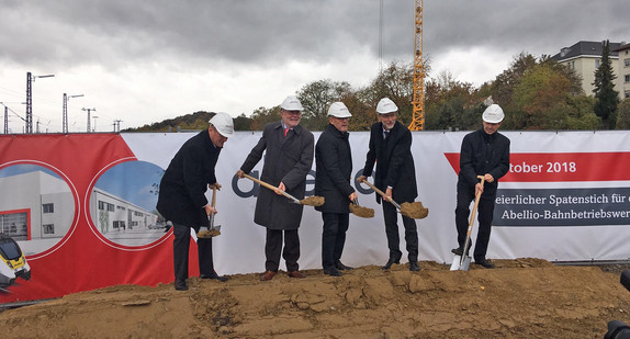 Spatenstich Bahnbetriebwerk Abellio Pforzheim (Bild: © Ministerium für Verkehr Baden-Württemberg)