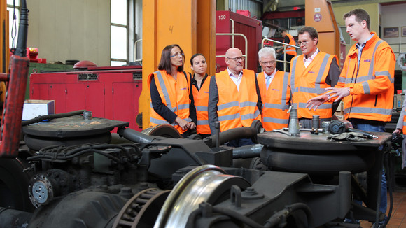 Sommertour 2019 Besuch in der SWEG Betriebswerkstatt Bilderquelle: SWEG