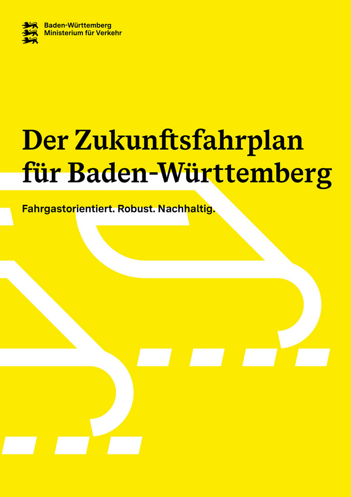 Titelseite einer Brosch&uuml;re mit dem Namen Der Zukunftsfahrplan f&uuml;r Baden-W&uuml;rttemberg
