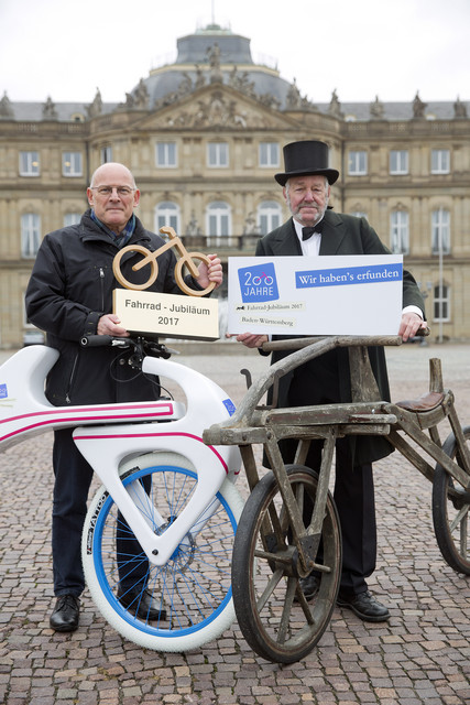 LPK Fahrrad-Jubiläum 2017. Pressetermin Verkehrsminister Hermann mit Draisinen (Bilderquelle: Uli Regenscheit Fotografie)