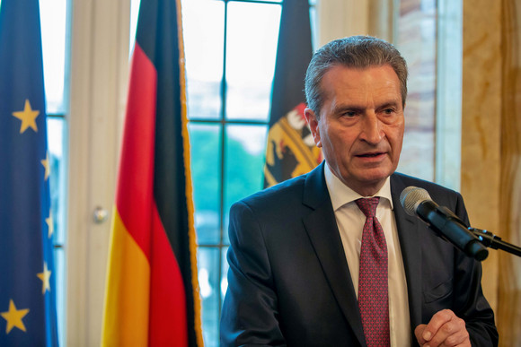Empfang 70. Geburtstag von Ministerpräsident Winfried Kretschmann EU-Kommissar Günther H. Oettinger