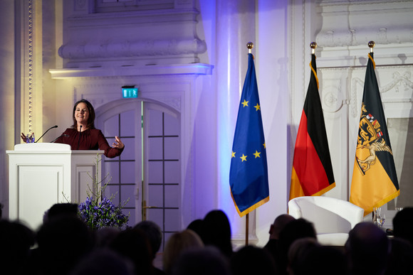 Europa Baerbock hält „Stuttgarter Rede zu Europa“ Bundesaußenministerin Annalena Baerbock bei ihrer Rede