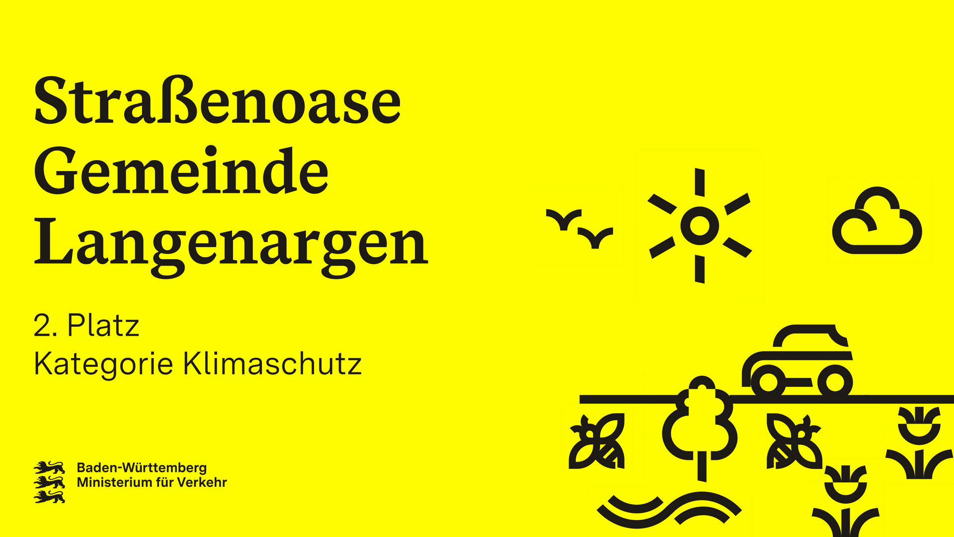 Titelseite eines Videos zur Straßenoase Gemeinde Langenargen. Platz 2 Kategorie Klimaschutz.