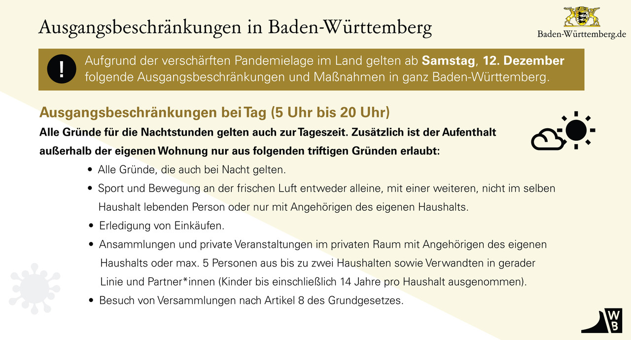 Baden Wurttemberg Erlasst Landesweite Ausgangsbeschrankungen Ministerium Fur Verkehr Baden Wurttemberg