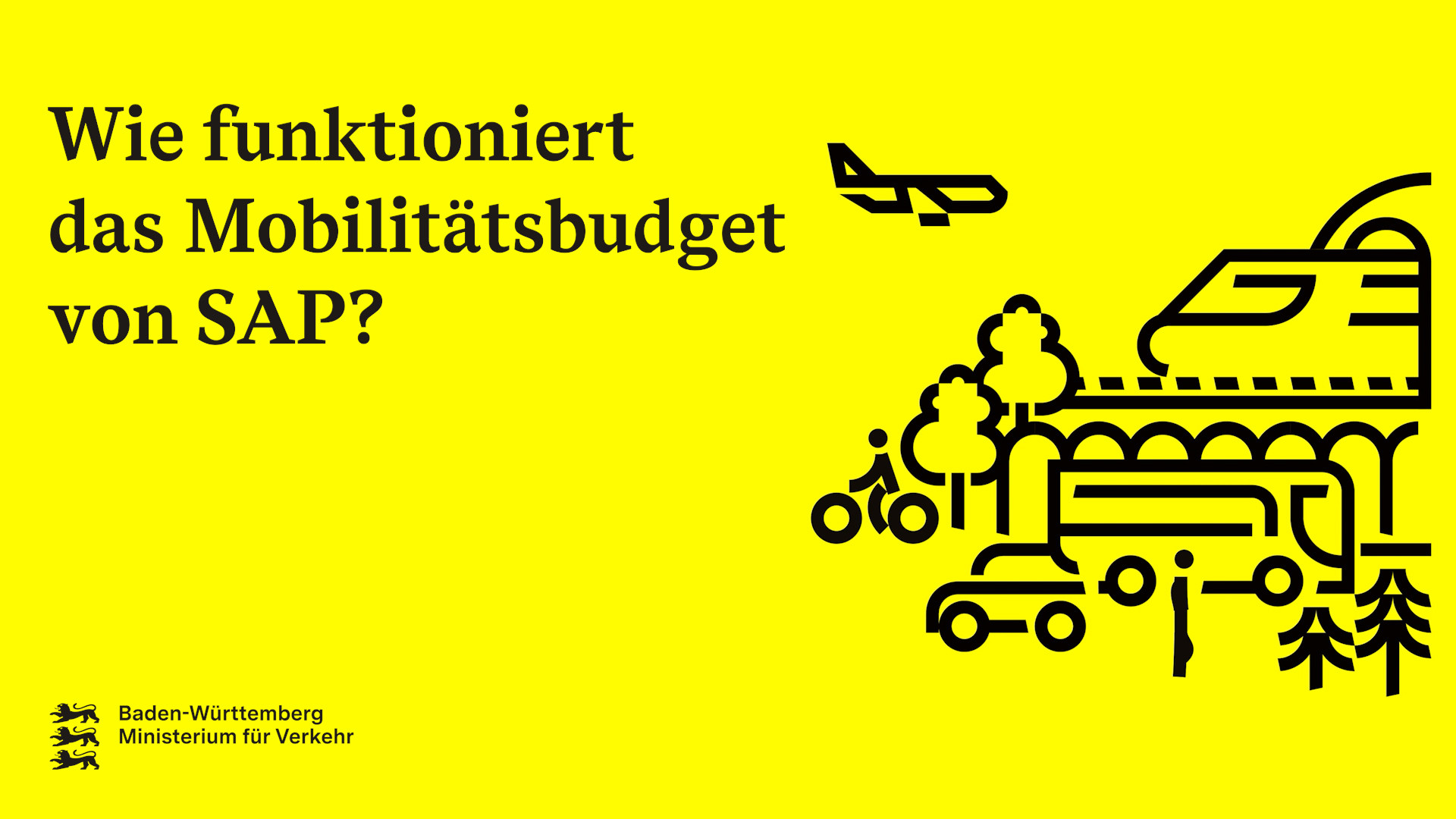 Das Mobilitätsbudget von SAP unter dem Logo Baden-Württemberg Mobilitätspakt