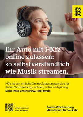 Vorschaubild zum Poster von i-Kfz online Zulassungen mit Musik Motiv