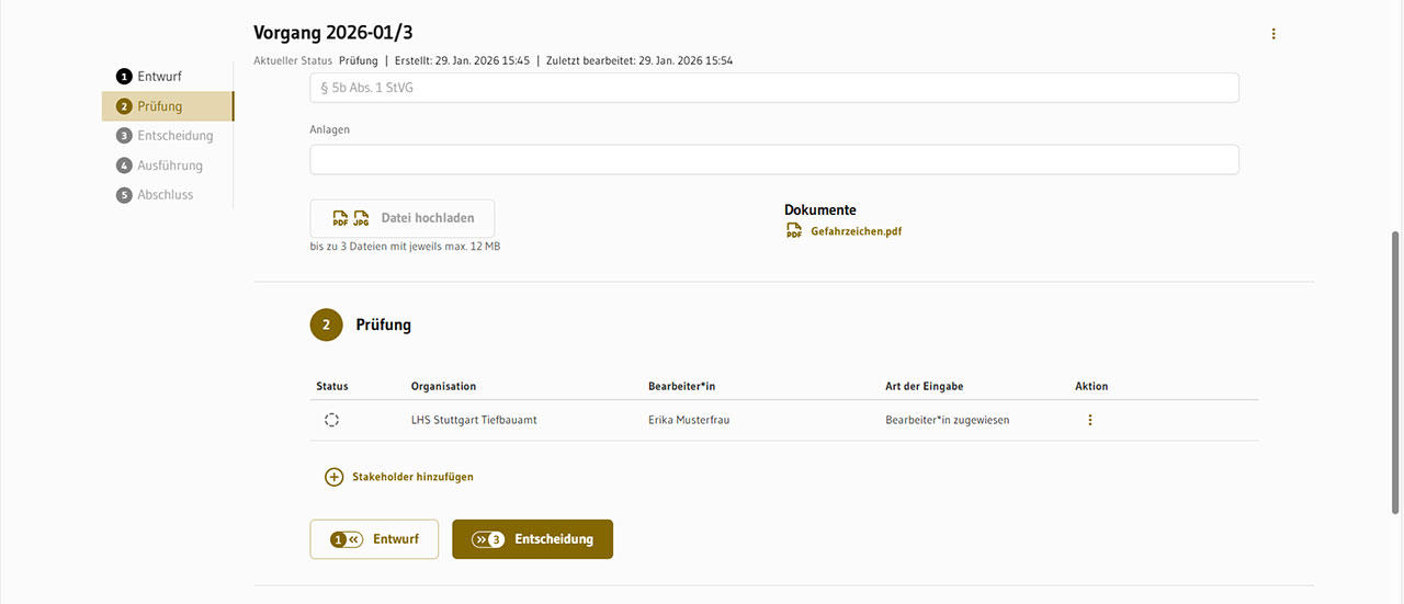 Screenshot des digitalen Verkehrszeichenkatasters.
