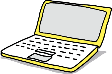 Illustration eines Laptops.