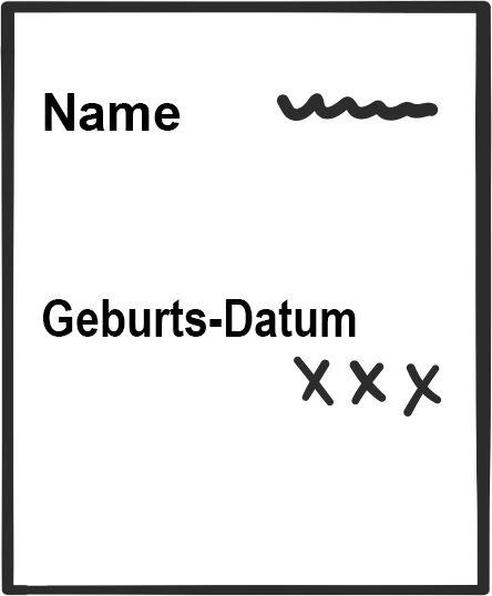 Dokument mit einem Formular.