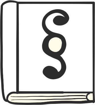 Illustration eines Gesetzbuches.