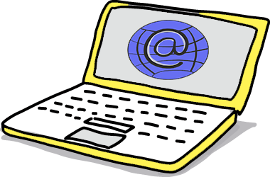 Illustration eines Laptops.