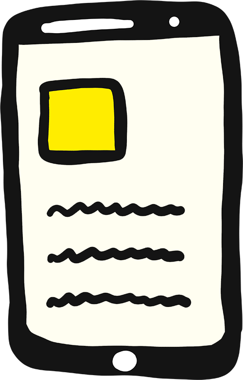 Illustration eines Smartphones.