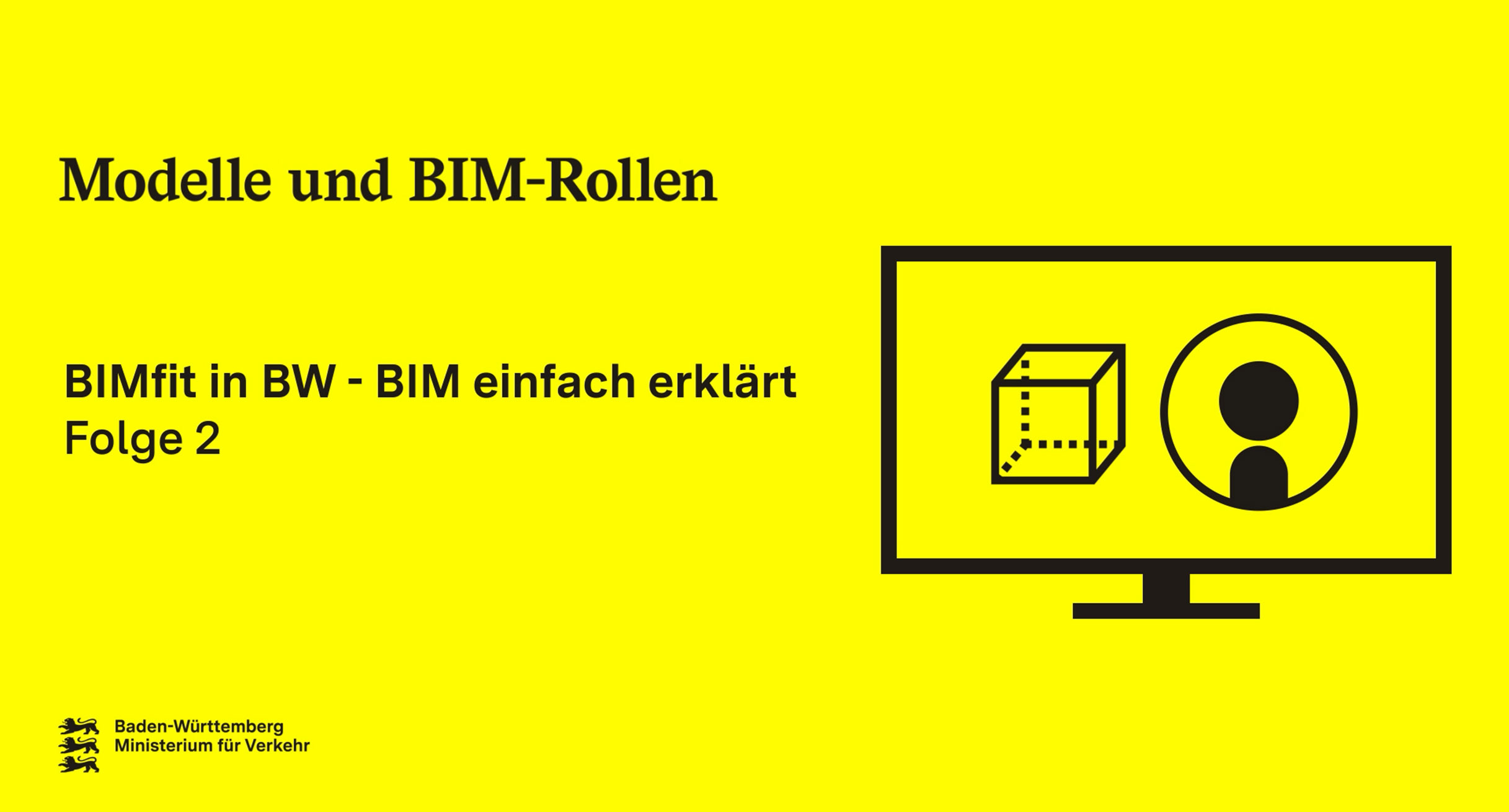 Titelseite des Videos "Modelle und BIM-Rollen"