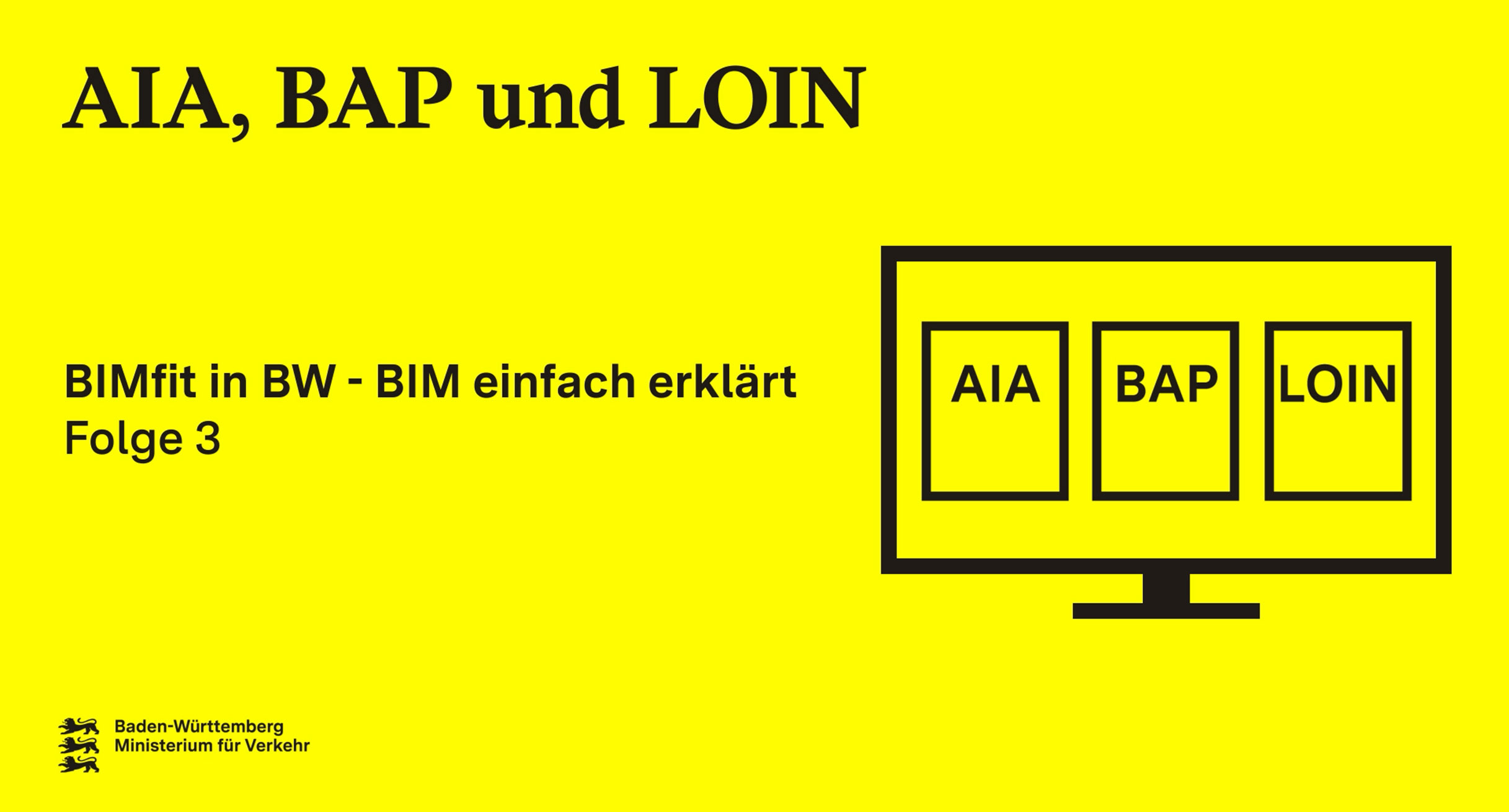 Titelseite des Videos "AIA, BAP und LOIN"