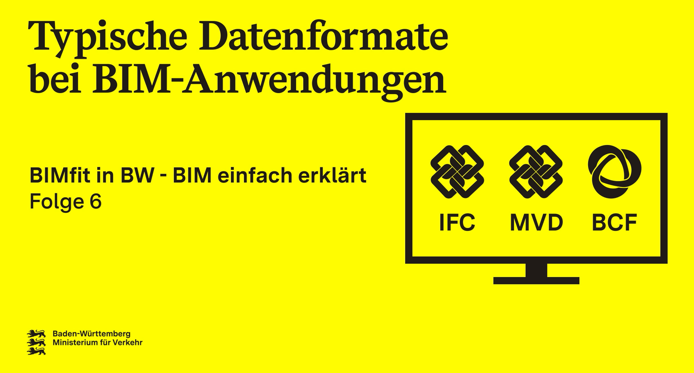 Titelseite des Videos "Typische Datenfomate beim BIM-Anwendungen"